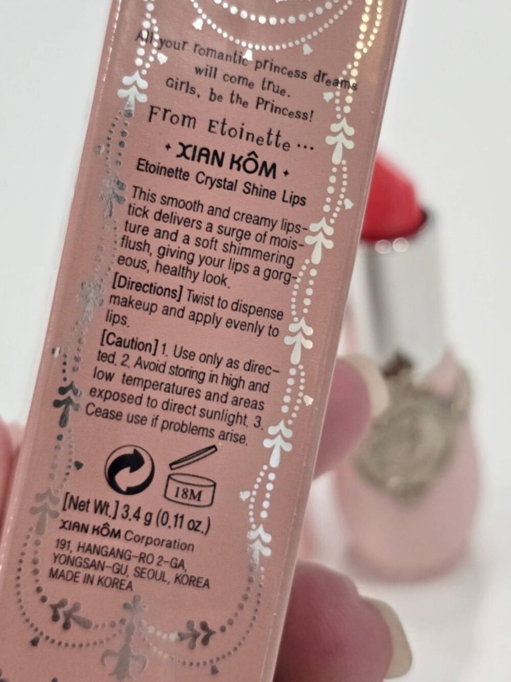Etoinette ✦ Crystal Shine Lips Lipstick ✦ Shimmering Moisturizing Romantic NWT - Picture 4 of 7
